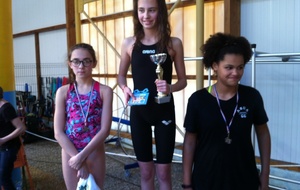 Challenge 4x100m 4 nages: Ambre BEDREDE sur la première place du podium, Violette BOUSQUET sur la deuxième