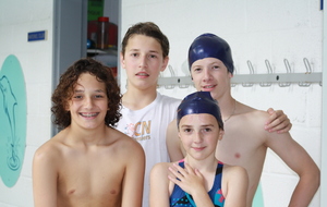 L'équipe mixte: Sofiane, Albin, Enzo, Lucie